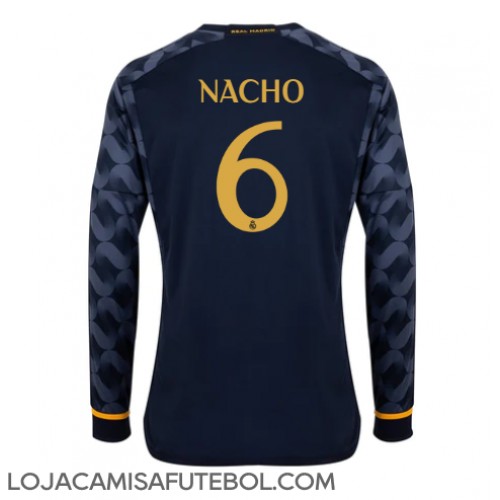 Camisa de Futebol Real Madrid Nacho #6 Equipamento Secundário 2023-24 Manga Comprida